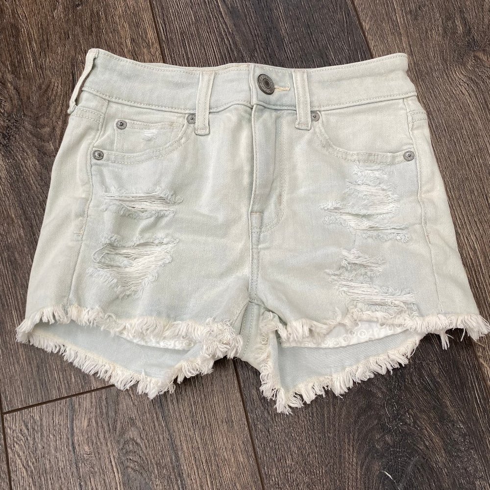 White Jean Shorts